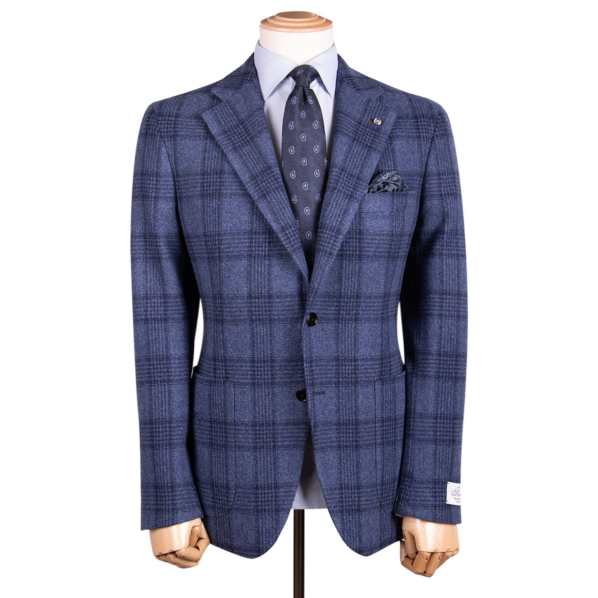 Belvest - Blue Check 'Jacket in a Box' Wool & Cashmere Unstructured Jacket JACKETS Belvest