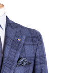 Belvest - Blue Check 'Jacket in a Box' Wool & Cashmere Unstructured Jacket JACKETS Belvest