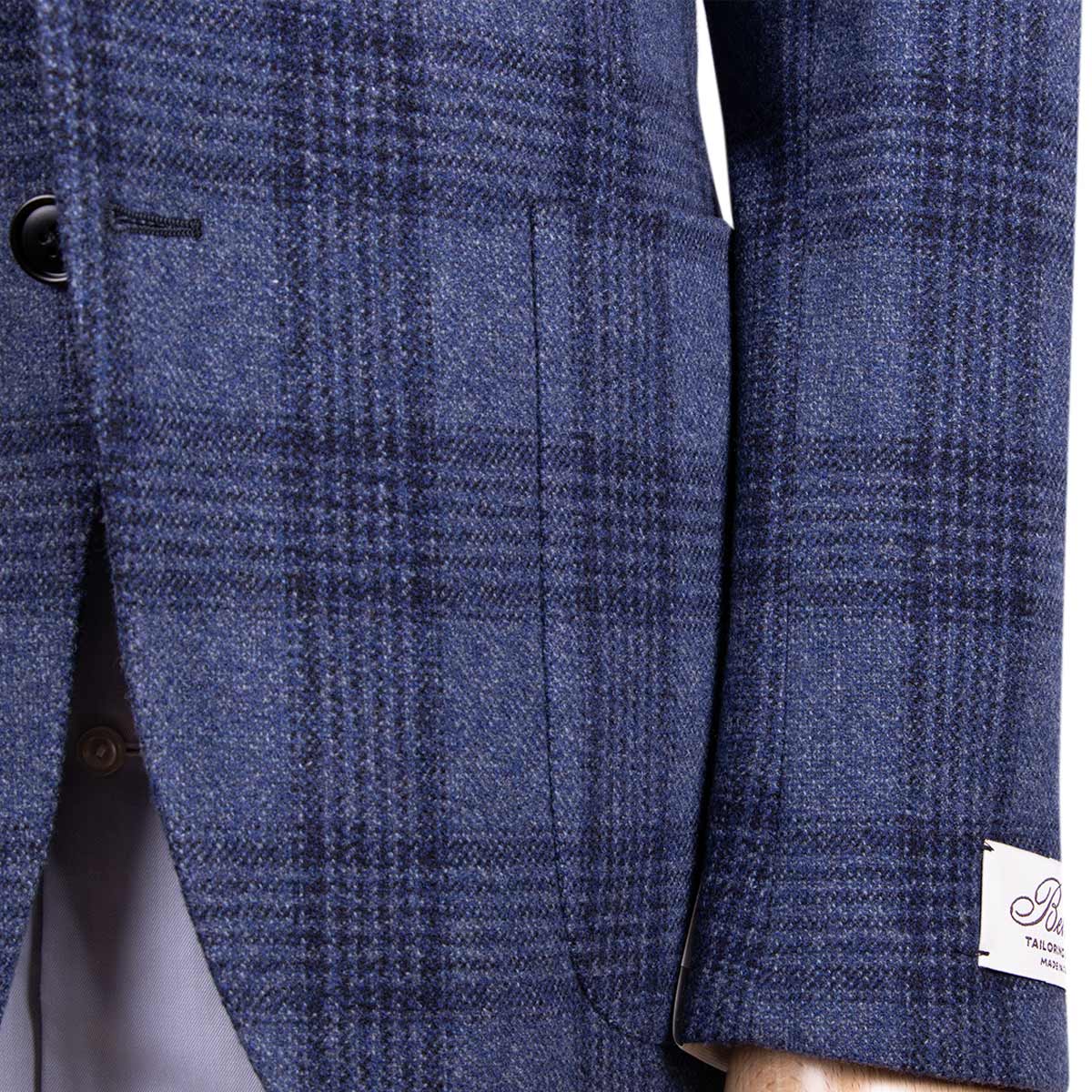 Belvest - Blue Check 'Jacket in a Box' Wool & Cashmere Unstructured Jacket JACKETS Belvest