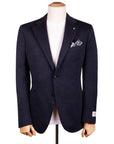 Belvest - Navy 'Jacket in a Box' Jersey Cotton & Cashmere Unstructured Jacket JACKETS Belvest