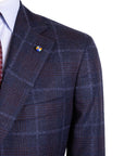 Belvest - Navy Check 'Natural Soft' Wool & Cashmere Jacket JACKETS Belvest