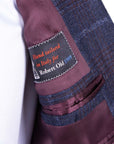 Belvest - Navy Check 'Natural Soft' Wool & Cashmere Jacket JACKETS Belvest