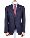 Belvest - Navy Check 'Natural Soft' Wool & Cashmere Jacket JACKETS Belvest
