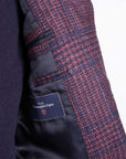 Robert Old - Navy & Red Check Wool, Silk & Cashmere Jacket JACKETS Robert Old
