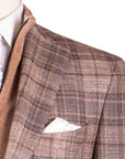 Robert Old - Brown Check Wool, Silk, & Cashmere Jacket JACKETS Robert Old
