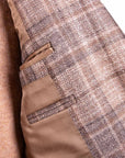 Robert Old - Brown Check Wool, Silk, & Cashmere Jacket JACKETS Robert Old
