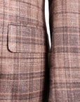 Robert Old - Brown Check Wool, Silk, & Cashmere Jacket JACKETS Robert Old