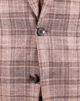Robert Old - Brown Check Wool, Silk, & Cashmere Jacket JACKETS Robert Old