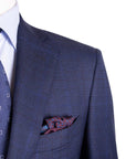 Robert Old - Navy Check Super 130's Wool Suit SUITS Robert Old