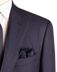 Robert Old - Navy Herringbone Super 160s Merino Wool Suit SUITS Robert Old