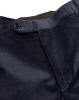 Robert Old - Light Navy Loro Piana Stretch Cotton & Wool Corduroy Trousers FORMAL TROUSERS Robert Old