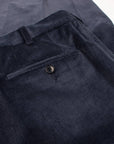 Robert Old - Light Navy Loro Piana Stretch Cotton & Wool Corduroy Trousers FORMAL TROUSERS Robert Old