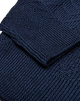 Robert Old - Oil Blue Herringbone Virgin Wool Knit Sweater KNITWEAR Robert Old