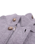 Robert Old - Silver Virgin Wool Button Down Sweater KNITWEAR Robert Old