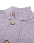 Robert Old - Silver Virgin Wool Button Down Sweater KNITWEAR Robert Old