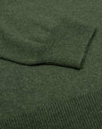 Robert Old - Moss Green Button Neck Wool & Cashmere Sweater KNITWEAR Robert Old