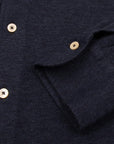 Robert Old - Navy Cotton & Cashmere Jersey Long Sleeve Shirt L/S SHIRTS Robert Old