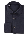 Robert Old - Navy Cotton & Cashmere Jersey Long Sleeve Shirt L/S SHIRTS Robert Old