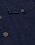 Robert Old - Dark Denim Herringbone Cotton Overshirt L/S SHIRTS Robert Old