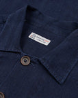 Robert Old - Dark Denim Herringbone Cotton Overshirt L/S SHIRTS Robert Old