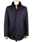 Robert Old - Navy Loro Piana Green Storm System Wool & Cashmere Overcoat OVERCOATS Robert Old