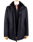 Robert Old - Navy Loro Piana Green Storm System Wool & Cashmere Overcoat OVERCOATS Robert Old