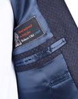 Belvest - Navy Blue Houndstooth Wool Jacket JACKETS Belvest