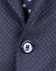 Belvest - Navy Blue Houndstooth Wool Jacket JACKETS Belvest