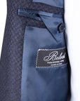 Belvest - Navy Blue Houndstooth Wool Jacket JACKETS Belvest