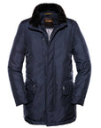 Moorer - Dark Blue 'Bernier' Longline Padded Down Jacket OVERCOATS MooRER