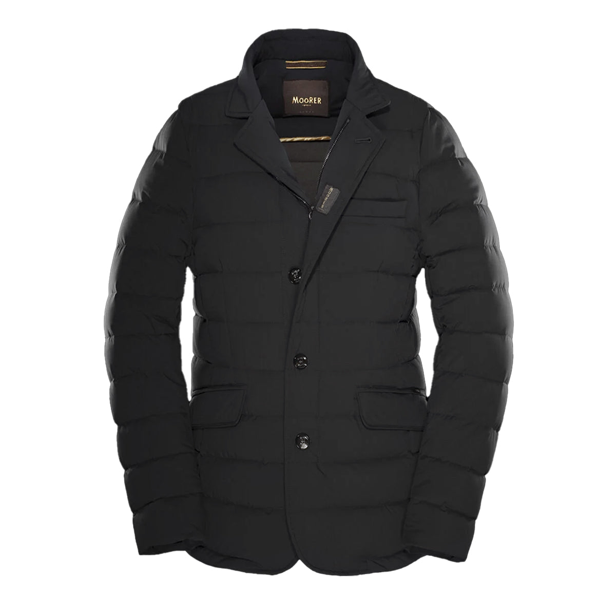 Moorer - Black 'Zayn' Down-Filled Padded Coat BLOUSONS MooRER
