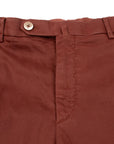 Robert Old - Rust Red Stretch Cotton Twill Chinos CASUAL TROUSERS Robert Old