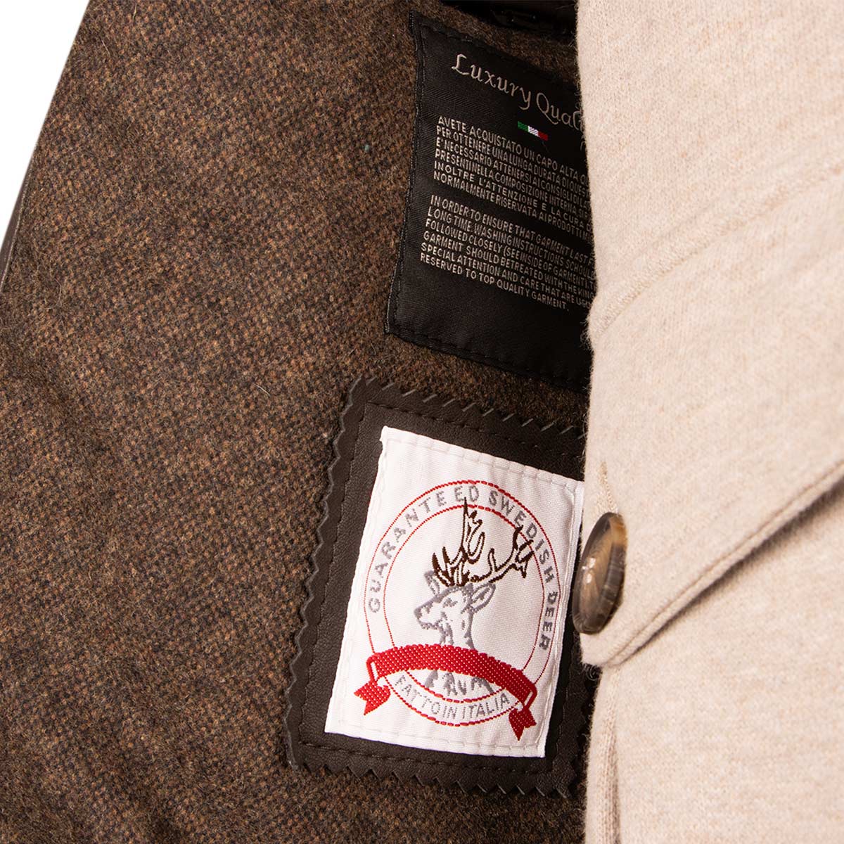 Robert Old - Dark Brown Bomber Style Deerskin Leather Jacket LEATHERS Robert Old