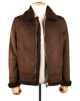 Robert Old - Brown Suede Shearling-lined Bomber Jacket LEATHERS Robert Old