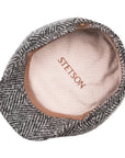 Stetson - Grey Herringbone Hatteras Flat Cap CAPS & HATS Stetson
