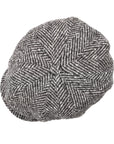 Stetson - Grey Herringbone Hatteras Flat Cap CAPS & HATS Stetson