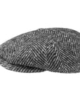 Stetson - Grey Herringbone Hatteras Flat Cap CAPS & HATS Stetson