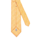Robert Old - Orange & White Circle Print Seven Fold 100% Silk Tie TIES/CRAVATS Robert Old