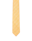 Robert Old - Orange & White Circle Print Seven Fold 100% Silk Tie TIES/CRAVATS Robert Old