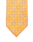 Robert Old - Orange & White Circle Print Seven Fold 100% Silk Tie TIES/CRAVATS Robert Old