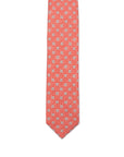 Robert Old - Red & White Geometric Print Seven Fold 100% Silk Tie TIES/CRAVATS Robert Old