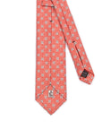 Robert Old - Red & White Geometric Print Seven Fold 100% Silk Tie TIES/CRAVATS Robert Old