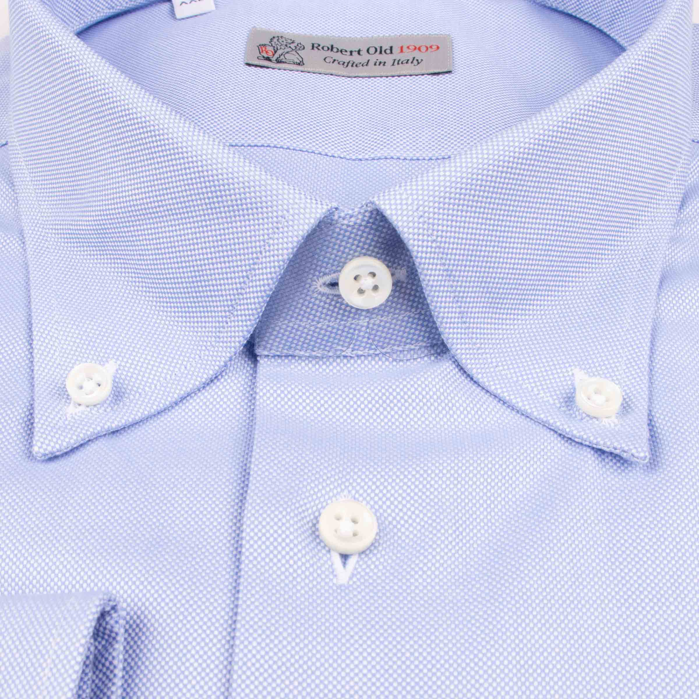 Robert Old - Blue Italian Oxford Cotton Shirt L/S SHIRTS Robert Old