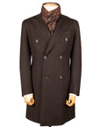 Robert Old - Brown Herringbone Loro Piana 100% Virgin Wool Tailored Overcoat OVERCOATS Robert Old