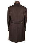 Robert Old - Brown Herringbone Loro Piana 100% Virgin Wool Tailored Overcoat OVERCOATS Robert Old