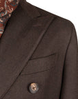 Robert Old - Brown Herringbone Loro Piana 100% Virgin Wool Tailored Overcoat OVERCOATS Robert Old