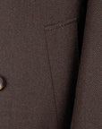 Robert Old - Brown Herringbone Loro Piana 100% Virgin Wool Tailored Overcoat OVERCOATS Robert Old