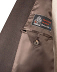 Robert Old - Brown Herringbone Loro Piana 100% Virgin Wool Tailored Overcoat OVERCOATS Robert Old
