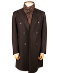 Robert Old - Brown Herringbone Loro Piana 100% Virgin Wool Tailored Overcoat OVERCOATS Robert Old
