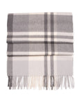 Robert Old - Grey Check Cashmere Scarf SCARVES Robert Old